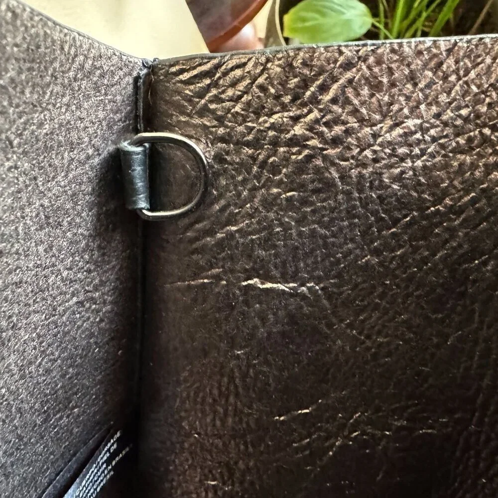Botkier Hudson Bite Size Tote Black Leather Double Top Handle Shoulder Strap